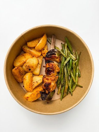 Poulet rôti et ses pommes rissolées