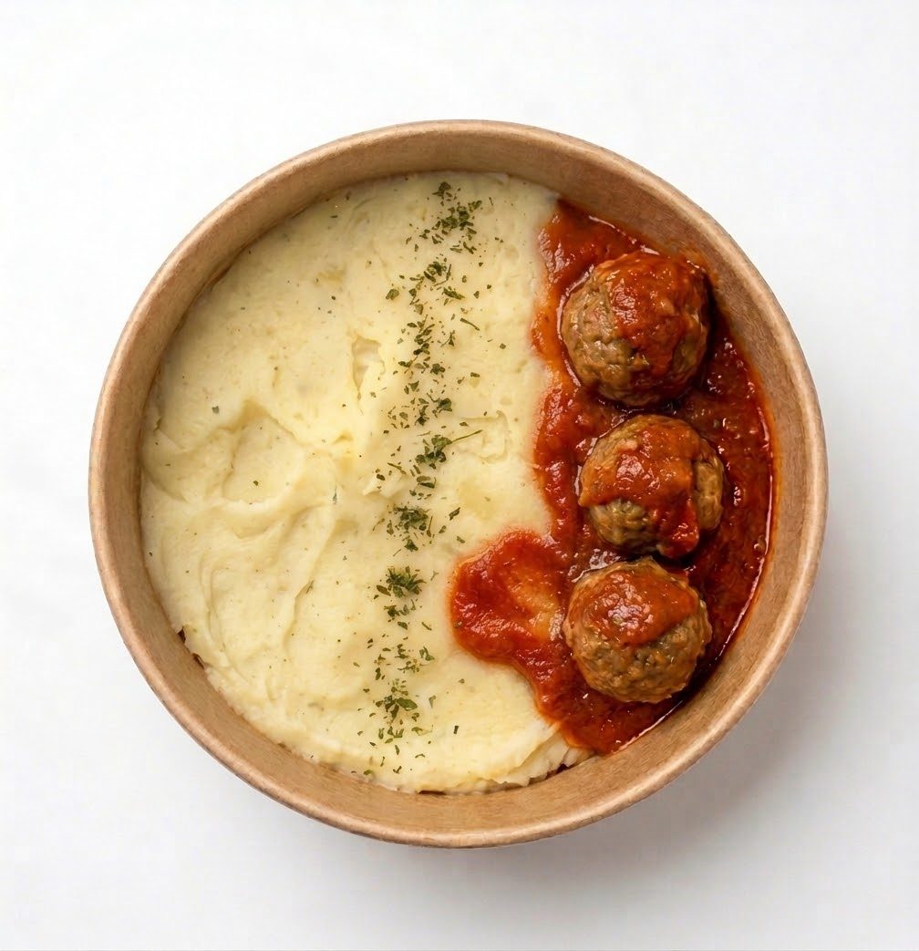 Boulettes Sauce Tomate & Purée Maison